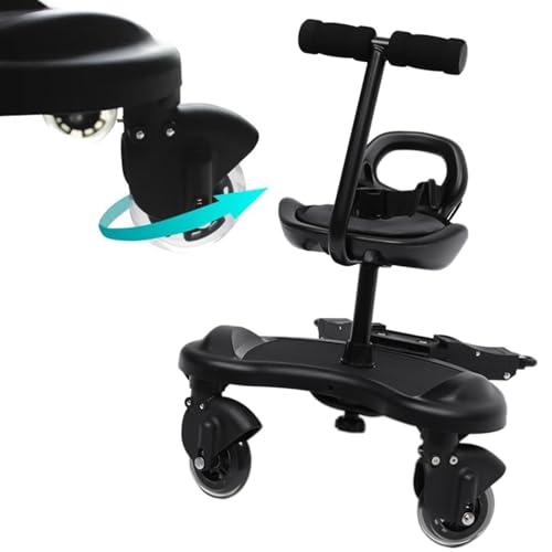 Universal Stroller Board,Stroller Attachment for Toddler to Ride,Sit and Stand Stroller,Children Standing Board,Holds Children Up to 55 LBs Stroller Standing Board (Black) - Thumbnail 5