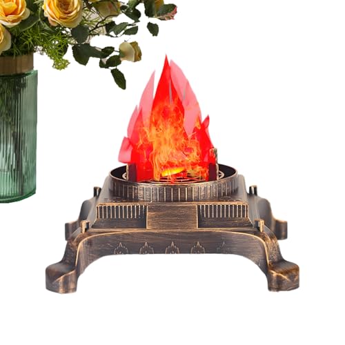 Fuego falso | Luces de llama realistas eléctricas USB - decoraciones de camping para la noche al aire libre interior mesa césped dormitorios niños Acción de Gracias Navidad