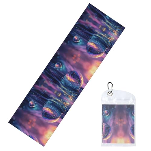 WZYWHJ Toalla deportiva de 12 x 40 pulgadas, diseño de gotas de agua de colores, suave, cómoda, absorbente y seca para yoga, viajes y correr