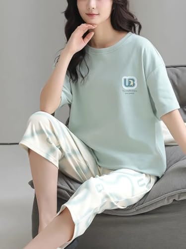 Image of Louis Luxe Womens Korean Night Dress || Full Pyjama Set || Korean Nightsuit || Women Nightwear ||Round Neck Full Sleeve Nightsuit || Loungewear || Everyday Nightdress (ND-18)