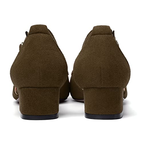 MERRORI Womens Office Slip On Block Solid Pointed Toe Casual Chunky Low Heel Pumps Shoes 1.5 Inch4