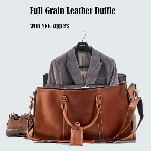 Agdhersnvx XF1191 Genuine Leather Convertible Garment Bag thumb #3