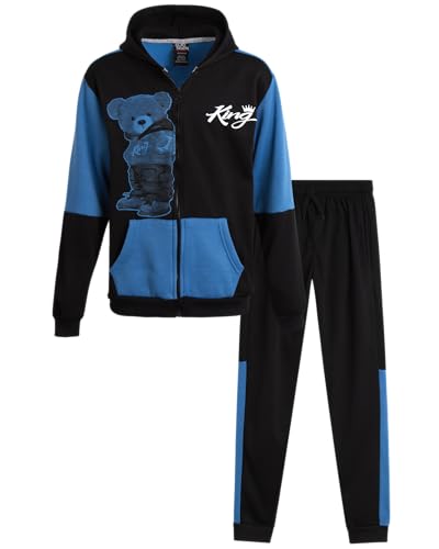 Quad Seven Boys' Sweatsuit Set - 2-Piece Active Fleece Hoodie Sweatshirt and Joggers Sweatpants for Boys (Sizes: 4-14)