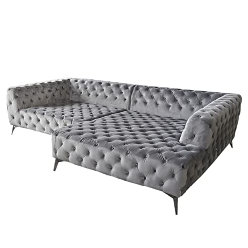 KAWOLA Sofa Chesterfield Samt Velvet NARLA Ecksofa Big Sofa 3 Sitzer...