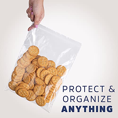 Clear Plastic Reclosable Zip Bags - Bulk Gpi Case Of 1000 8" X 10" 2 Mil Thick Strong & Durable Poly Baggies With Resealable Zip Top Lock For Travel, Storage, Packaging & Shipping. #TOP6