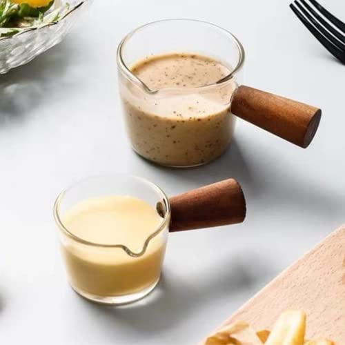 Ddff Ez Apple Single Spout Espresso Shot Glass Espresso Glass 75 Ml Carafe Shot Glass Measuring Cup Mini Milk Glass Cup With Handle For Milk Coffee Espresso Making, 2Pcs Set (75Ml*2) #TOP5