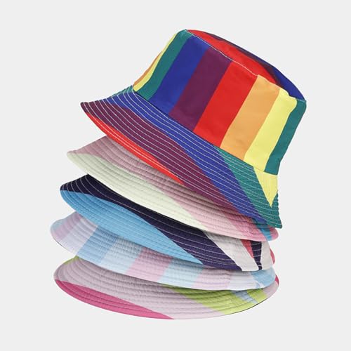 Image of Quanhaigou Bucket Hat for Men Women,Packable Reversible Printed Sun Hats,Fisherman Outdoor Summer Travel Hiking Beach Caps