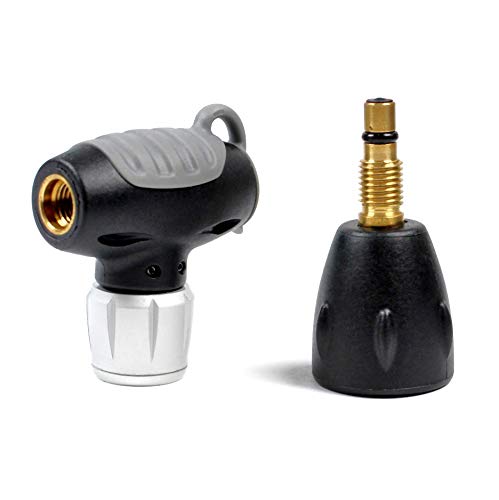 MBP Insuflador de CO2 de bicicleta resistente Presta/Schrader (peças internas de latão), estrutura r