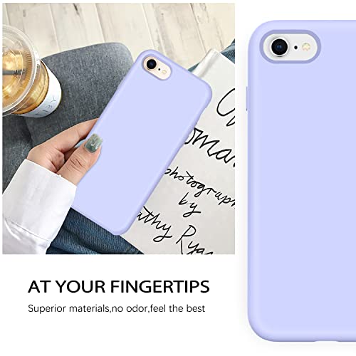 DUEDUE Case Compatible with iPhone SE 2022/2020 Case,iPhone 7/8 Case,Liquid Silicone Gel Rubber Slim Soft Cover Microfiber Cloth Lining Cushion Protective Case for iPhone 7/8/SE2/SE3,Purple by DUEDUE - Used condition - Image 5