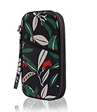 Travel Wallet Passport Holder Document Organizer Clutch Bag & Credit Card Bag, Security Pouch for Women (Black)