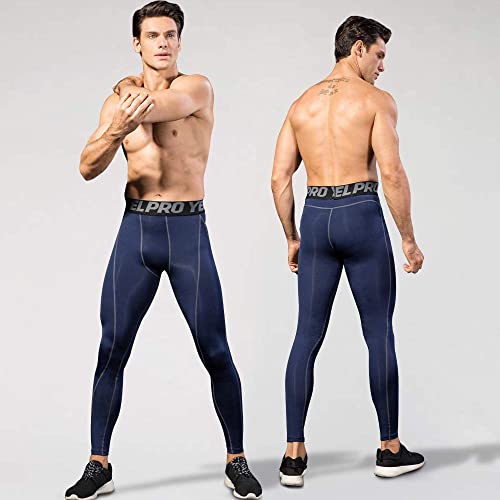 Yuerlian Men's Compression Pants Baselayer Cool Dry Sports Tights Leggings Running Tights 3 Pack #TOP2