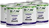 RAW Nature - Pferd Pur 6x400g - Mit Leinsamen - Nassfutter für Hunde - Hoher Fleischanteil - Monoprotein - Alleinfuttermittel - Getreidefreies Hundefutter (6er Pack)