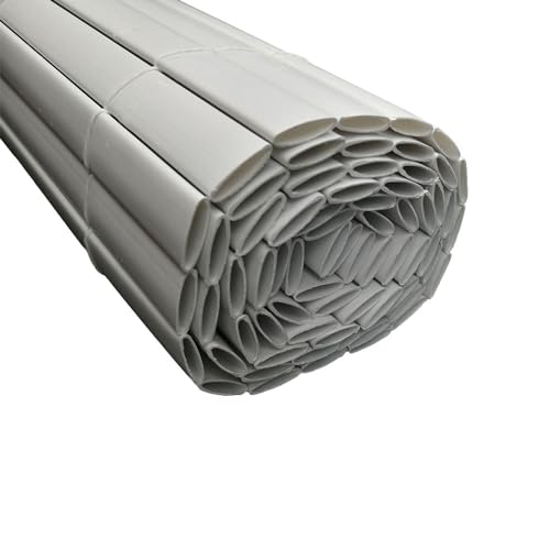 Brise Vue Jardin, 1 x 3 m - Brise Vue Imitation Canisse Double Face, Blanc, 300 g/m², PVC - Brise Vue Balcon, Terrasse, Clôture - Occultant Grillage, Anti UV,...