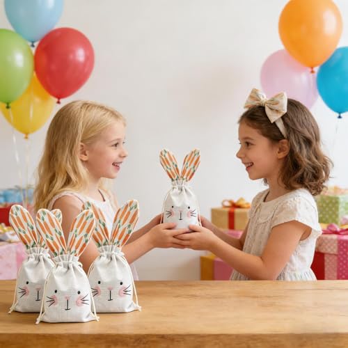 Bolsa de Dulces para Pascua de 6 unidades reutilizables con cordón para chocolates en el aula 4