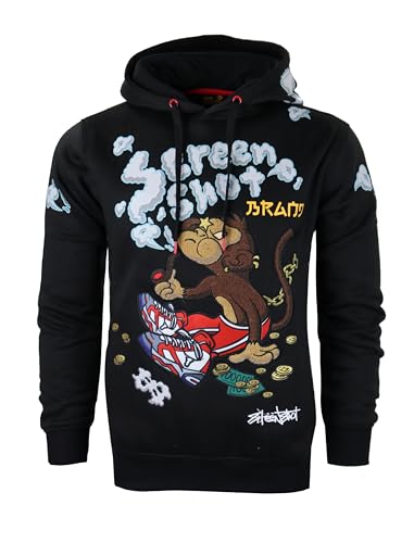 SCREENSHOT-FLEECE HOODIE 4202 Mens Urban Streetwear NYC Graffiti Embroidery Patch Fleece Pullover Sweatshirt Hoodie4
