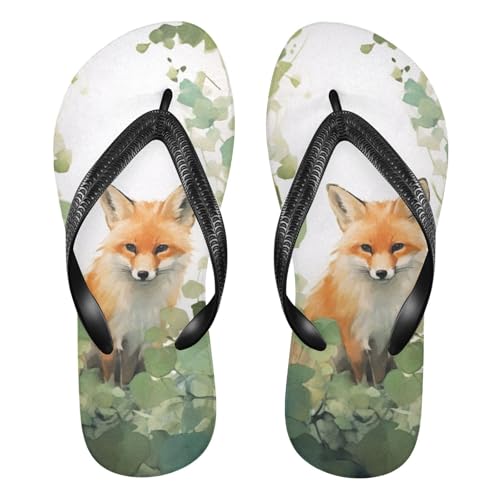 Fox Leaves Flip Flop Beach Summer Casual Sandal for Women & Men Shower Shoes 20848350