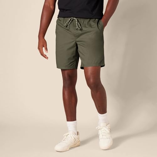 Image of Amazon Essentials Men's 8 inch Inseam Relaxed-Fit Drawstring Walk Shorts with Elastic Waist