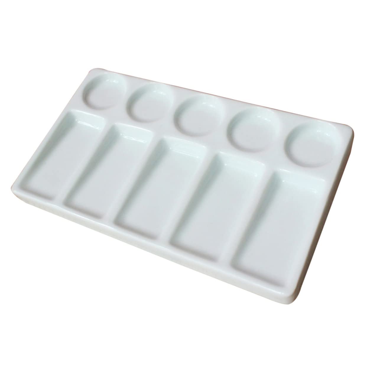 STOBOK Tavolozza Rettangolare in Plastica a 10 Scomparti Bianca