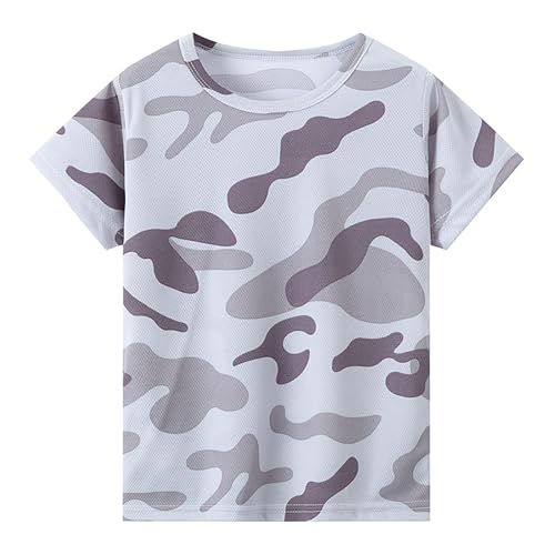 Camouflage T-Shirts Für Kinder Mädchen Kurzarm Rundhals 3-14...