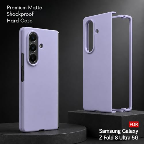 Image of amazon basics Slim Matte Hard PC Back Cover Case for Samsung Galaxy Z FOLD 8 Ultra with Integrated Hinge Protection and Smooth Anti-Fingerprint Finish (Midnight Purple)