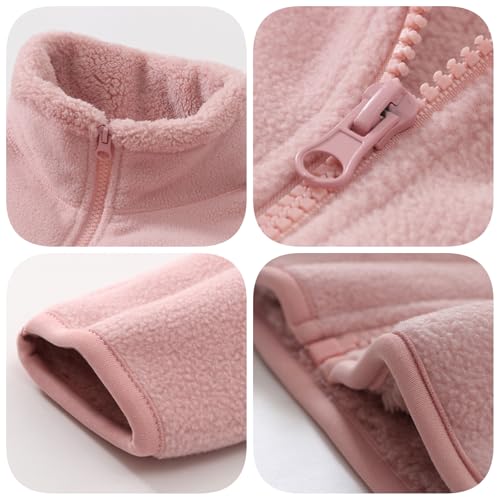 Children's fleece-lined thickened coat, suitable for older kids, warm and windproof, parent-child stand-collar cozy coat4