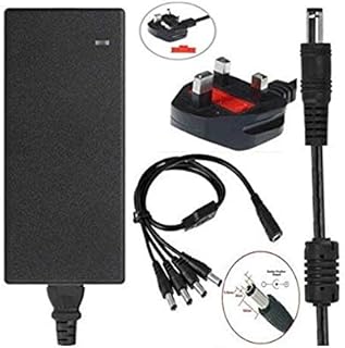 BW 12V 3A 36W DC Power Supply 100-240V AC to 12V DC 3Amp 36Watt Wall Plug LED Transformer with a 4 Way CCTV Power Splitter Cable for CCTV Cameras,LCD TFT Monitors,LED Strip Light and More