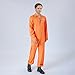 Lizxun Womens Orange Prisoner Halloween Cosplay Costume Men Escaped Jail Jumpsuit Inmate Uniform Roleplay Dress Up (Men Orange, XXL)