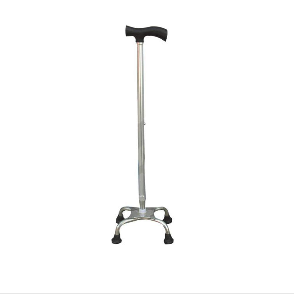 Bastón para Caminar Ligero Nuevo bastón de Cuatro Patas de Acero Inoxidable, bastón Antideslizante Ajustable para Exteriores, Adecuado para Ancianos y Enfermos o Post-REH Beautiful Scenery