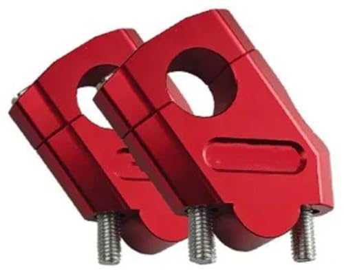 Lenker Riser Klemmen Motorrad-Lenkererhöhung Für Yamaha FZ6 S2 FZ 6 Für FAZER MT-07 MT-09 MT07 MT09 Lenkerhalterung, Lenkerklemmung, 22-mm-Adapter(ROT)