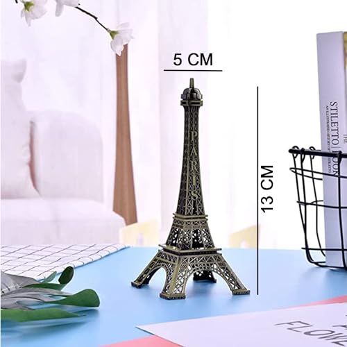 Image of nakfa Antique Finish 3D Metal Paris Eiffel Tower Metal Craft Famous Landmark Building Metal Statue, Cabinet, Office, Gifts Decorative Showpiece (Multi)