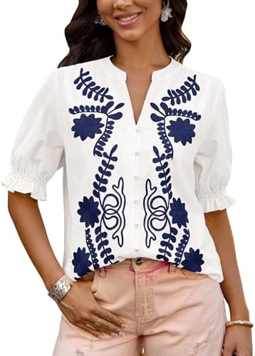 <h3>Embroidered Contrast Blouse</h3>