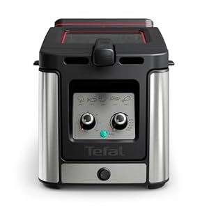 Tefal FR600D Clear Duo friteuse 3,5L met luchtfiltersysteem rvs, minder rook en geurtjes, XL anticondens kijkvenster, vaatwasser bestendige onderdelen, instelbare temperatuur, timer van 30 minuten