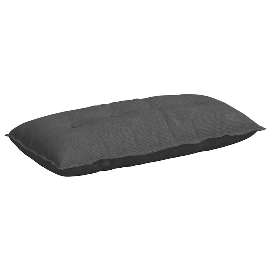 Cuscino per la schiena, 100 x 50 cm, cuscino da lettura in morbido tessuto a coste, cuscino da divano per divano e letto, comodo supporto per la schiena, sfoderabile, grigio scuro