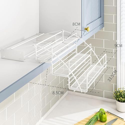 Ausziehbares Regalsystem für Küche und Badezimmer, Schrankorganisation