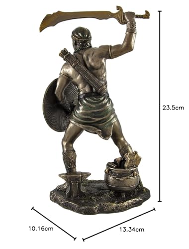 Bronzed Oggun God of War, Iron and Hunting Statue