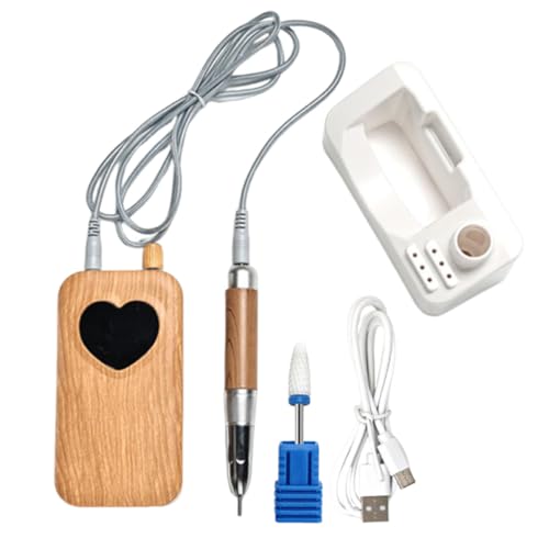 Taladro para uñas recargable y silencioso de plástico y metal con brocas