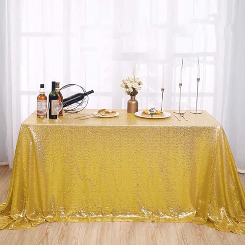 Nappe brodée paillettes tissu polyester résistant rides couverture table dîner - 8
