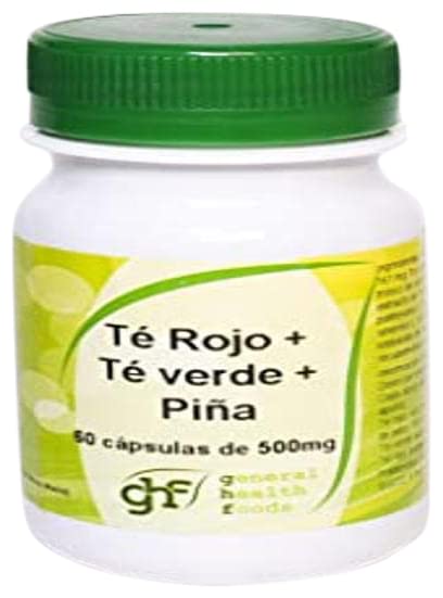 Ghf - Ghf Té Verde, Té Rojo Y Piña 60 Cápsulas 500Mg