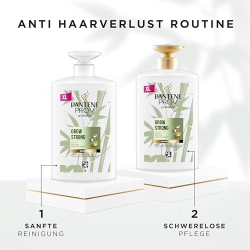 Pantene Pro-V Grow Strong Shampoo mit Biotin & Proteinverstärker 1000ml Pumpespender. Pro-V Miracles Shampoo Hilft, Haarverlust, durch Haarbruch zu Reduzieren, Stärker Wachsendes Haar. Trockenes Haar
