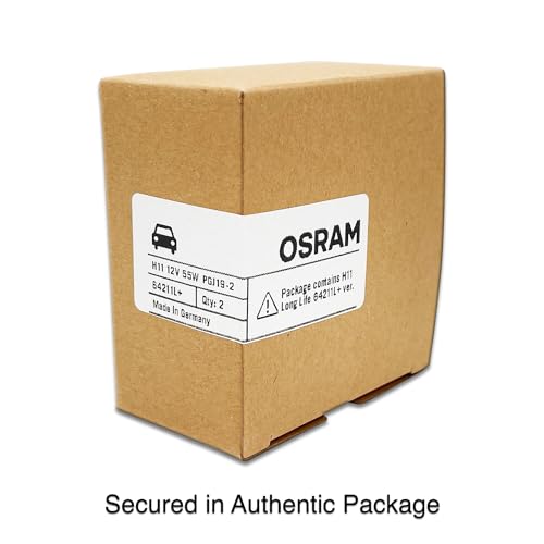 Osram H11 64211L+ DOT Original Standard Halogen Bulb 12V 55W 3800K PGJ19-2 Made in Germany/Pack of 2 - Thumbnail 3