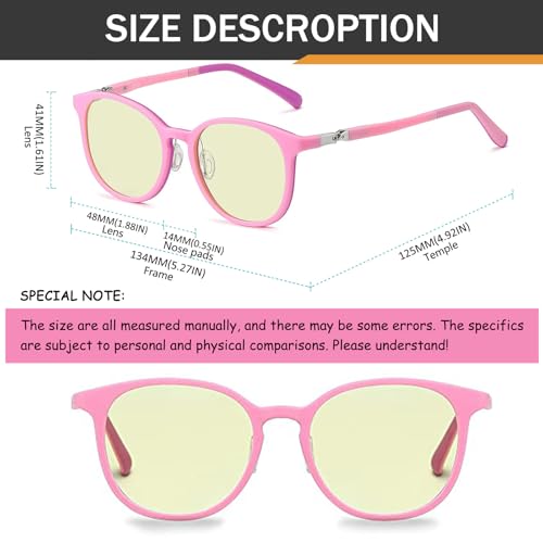 Image of Kids Blue Light Blocking Glasses Boys Girls 360 Hinges Spin Silicone Frame CR39 Lens Computer Gaming Eyewear