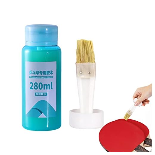 tênis mesa – borracha para raquete tênis mesa, adesivos profissionais com tecnologia enchimento cola, alta aderência, aumenta a expansão da esponja para pingue-pongue e tênis mesa Linshesf