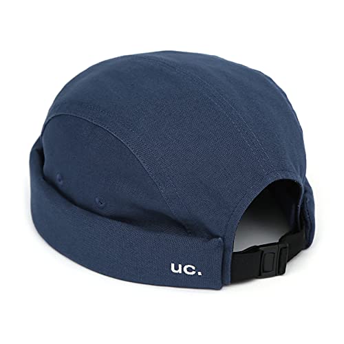 UNDERCONTROL Brimless Trawler Leon Harbour Camp Rolled Cuff Miki Cap Unisex Sailor Skull Outdoor Hat Fisherman Tactical Buckle No Visor Docker Beanie pour Hommes et Femmes Corée (Bleu) – vue 2