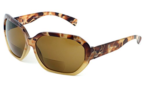 Image of Calabria 644SB Women's Oversized Hexagonal BiFocal Non-Polarized Reading Sunglasses Bi-Focal Sunglass Readers UV Protection
