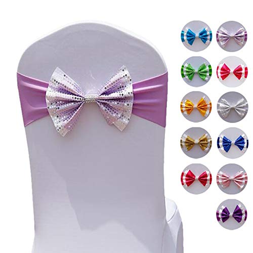 Nœud de chaise ruban lilas de qualité supérieure pour réception raffinée