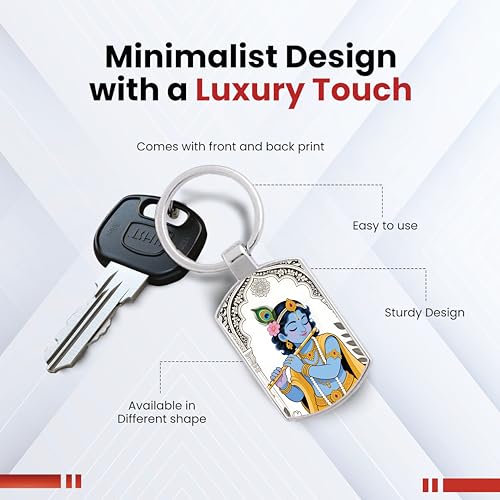 Image of Stylish Metal Keychains with Permanent Glossy Print - Inspirational Quotes & Spiritual Designs - Perfect Key chains for loved ones, Personal Use, Gifts & Return Gifts
