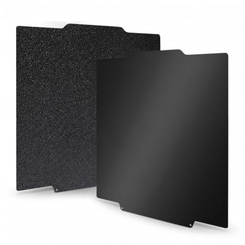 266x293mm Black PEI Build Plate for Flashforge Creator 5/5 Pro, Double-Sided Smooth PEI+Textured PEI Spring Steel Sheet Heat Bed with Strong Adhesion &amp; Easy Part Removal