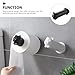 Cabilock Wall-Mounted Toilet Paper Holder and Paper Towel Holder with Cat Design, Black Tool-Free Bathroom and Kitchen Tissue Rack for Home Use