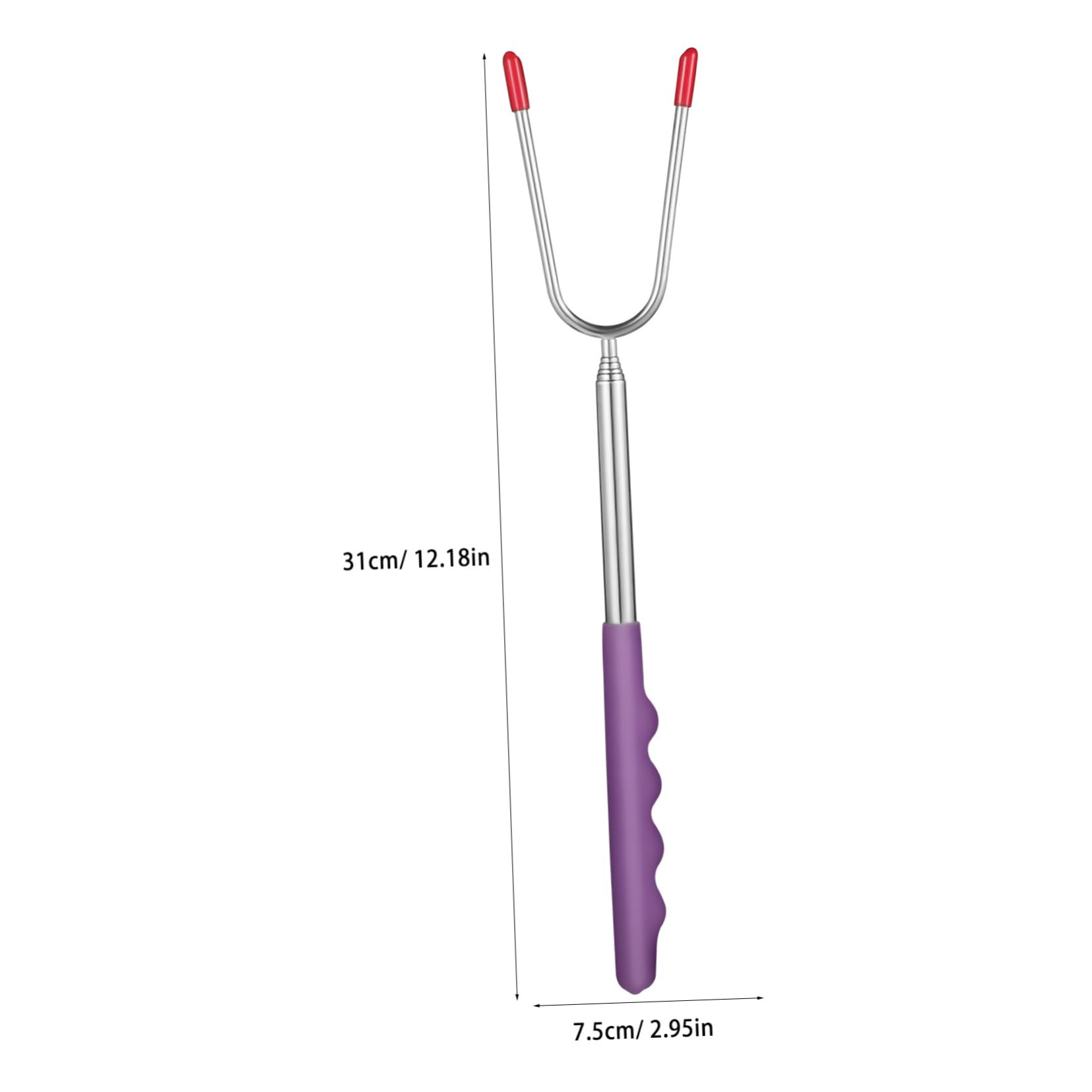 ifundom 8pcs Barbecue Fork Roasting Sticks for Camping and Picnics and Extendable Chicken Carving Forks with Convenient Carrying Bag