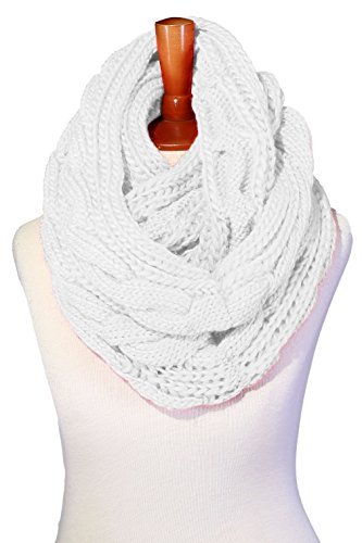 Infinity Scarf for Women Winter Chunky Knitted Scarves Warm Circle Cable Loop3